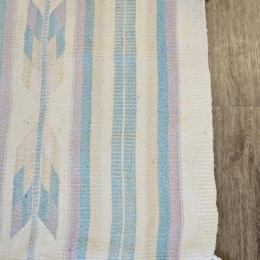 Vintage Southwest Made In Mexico Woven Rug Wall Hanging Tapestry 62"x28" - Picture 4 of 15
